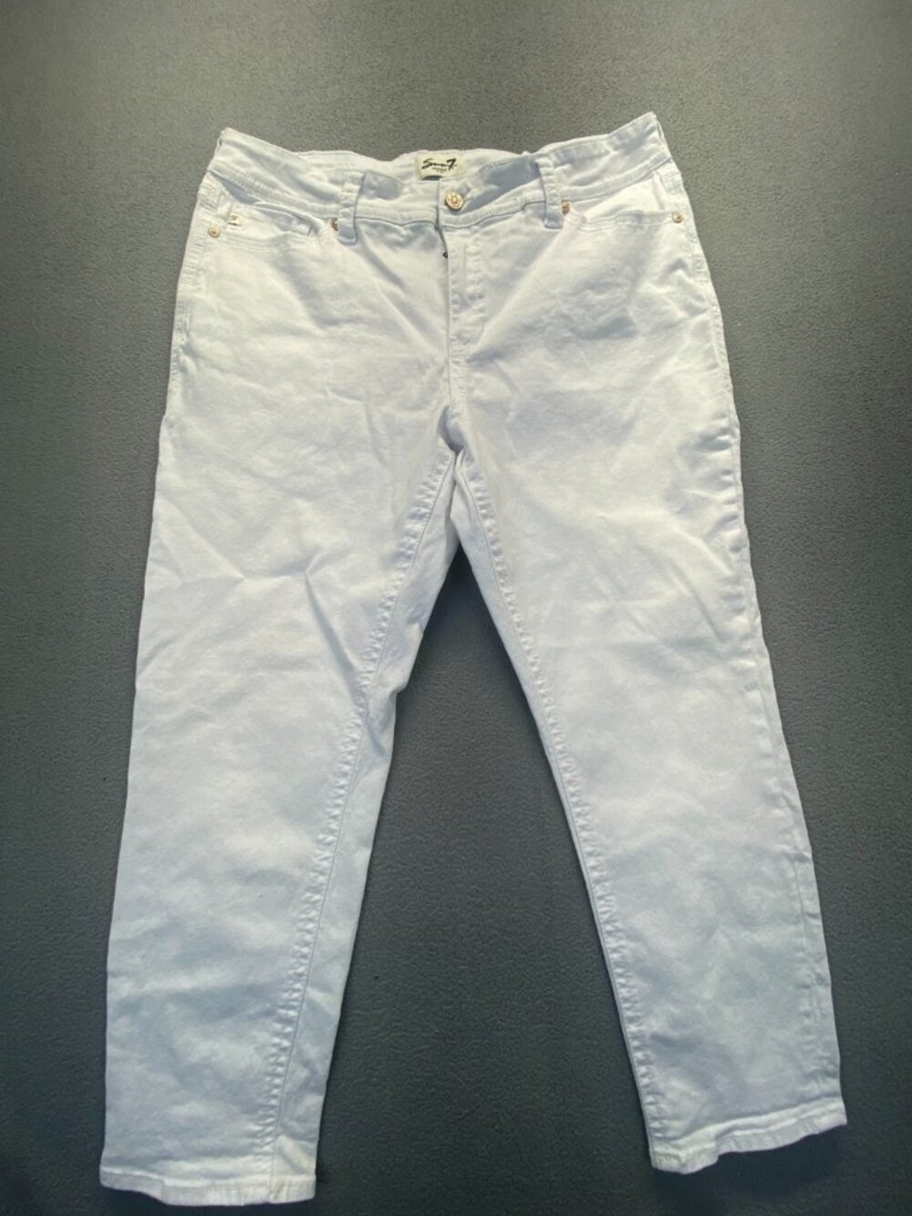 Seven 7 Jeans Womens 18 High Rise Ankle Skinny 5-Pocket Stretch Flex Denim White